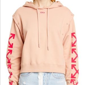 Off-White Snap-Off Sleeve Logo Hoodie